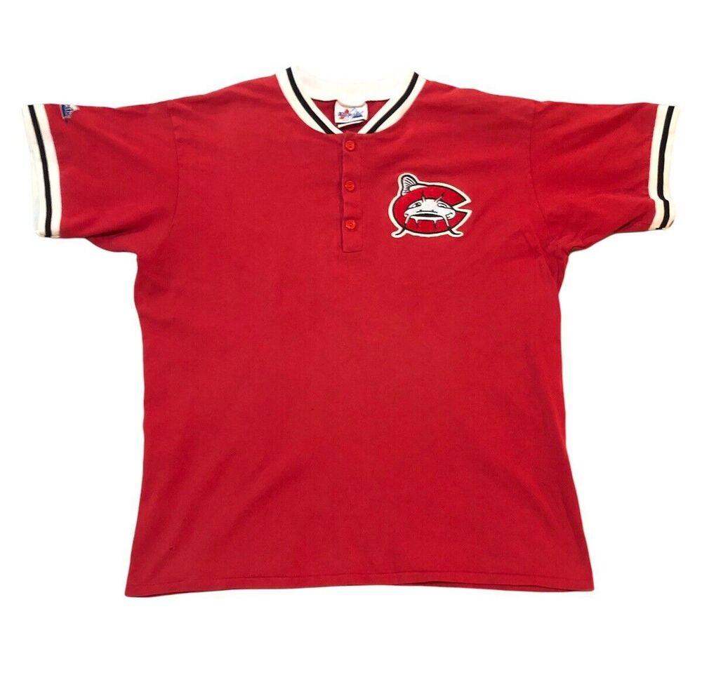 VINTAGE CAROLINA MUDCATS BASEBALL JERSEY SHIRT MEN'S SIZE XL BY MAJESTIC